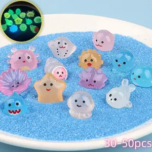 Glow-in-the-Dark Resin Ocean Animal Figurines - Unique Styles, Multicolor Marine Life Decor for Fish Tanks, Potted Gardens & Outdoor Spaces, Durable Resin Crafted for Adults, Ocean Theme Decor, Garden Ornaments, Playful Design, Detailed Craftsmanship, Glo