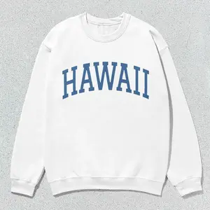 Hawaii Sweatshirt Collegiate Crewneck Sweater Unisex Blue