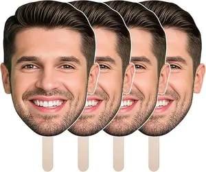 Custom Big Head Cutout, Face on a Stick, 11 Sizes 6'' up to 48", Hat Options, Personalized Life Size Cardboard Cutouts, Party Decor, Birthday, Wedding, Upload Your Photo, 1 PC