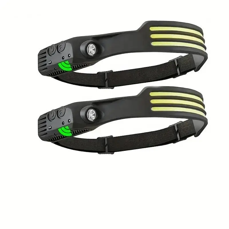 Rechargeable Headlamp, Adjustable Outdoor Headband with 5 Light Modes, Suitable for Outdoor Climbing, Night Running, Fishing, Daily Lighting, Flashli