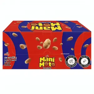 Mani Moto Display - 12 Units | Chocolate-Coated Peanuts in Candy Shell, Countertop Box