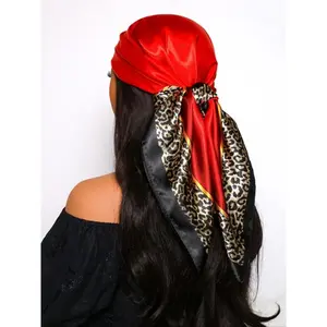 Women's Leopard Print Square Scarf, Fashionable Soft Comfortable Scarf for Daily Wear, Casual Versatile Scarf for Women & Girls