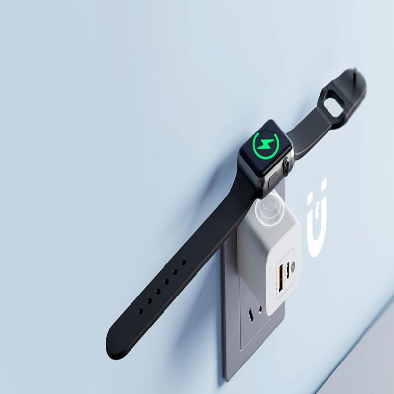 Watch Charger, Magnetic Wireless Charging Block with PD 23W USB-C Fast Charger, 3-in-1 Dual Port for Watch Series Ultra/SE/9/8/7/6, Phone 16/15/Pro Max,iPad Pro/Air, White