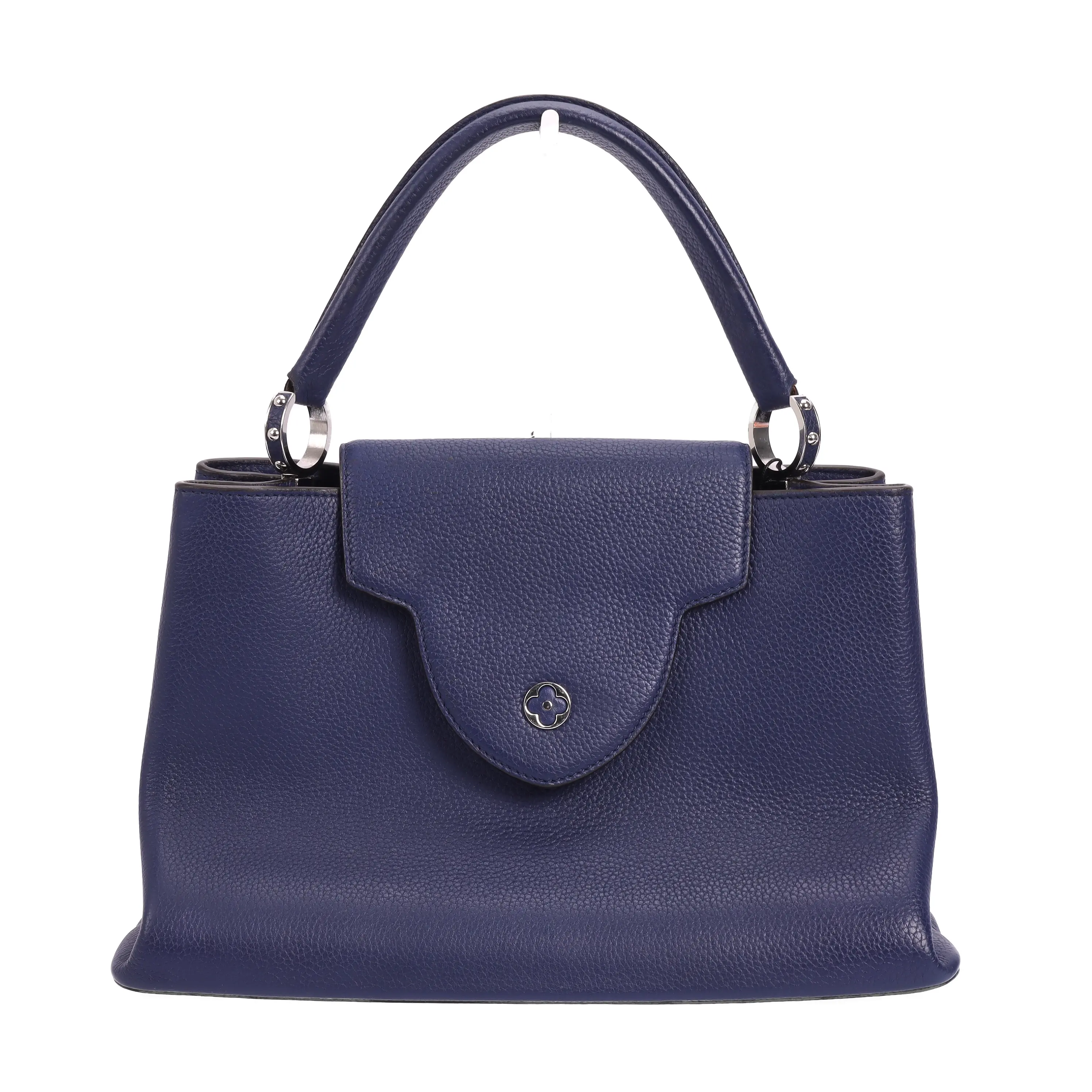 Pre-owned Louis Vuitton Calfskin Tote bags Capucines Blue 95674879
