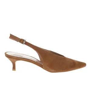 Dolce Vita Womens Alenna Pointed Toe Slingback Pumps Dress Casual Low Heel 1-2" - Brown