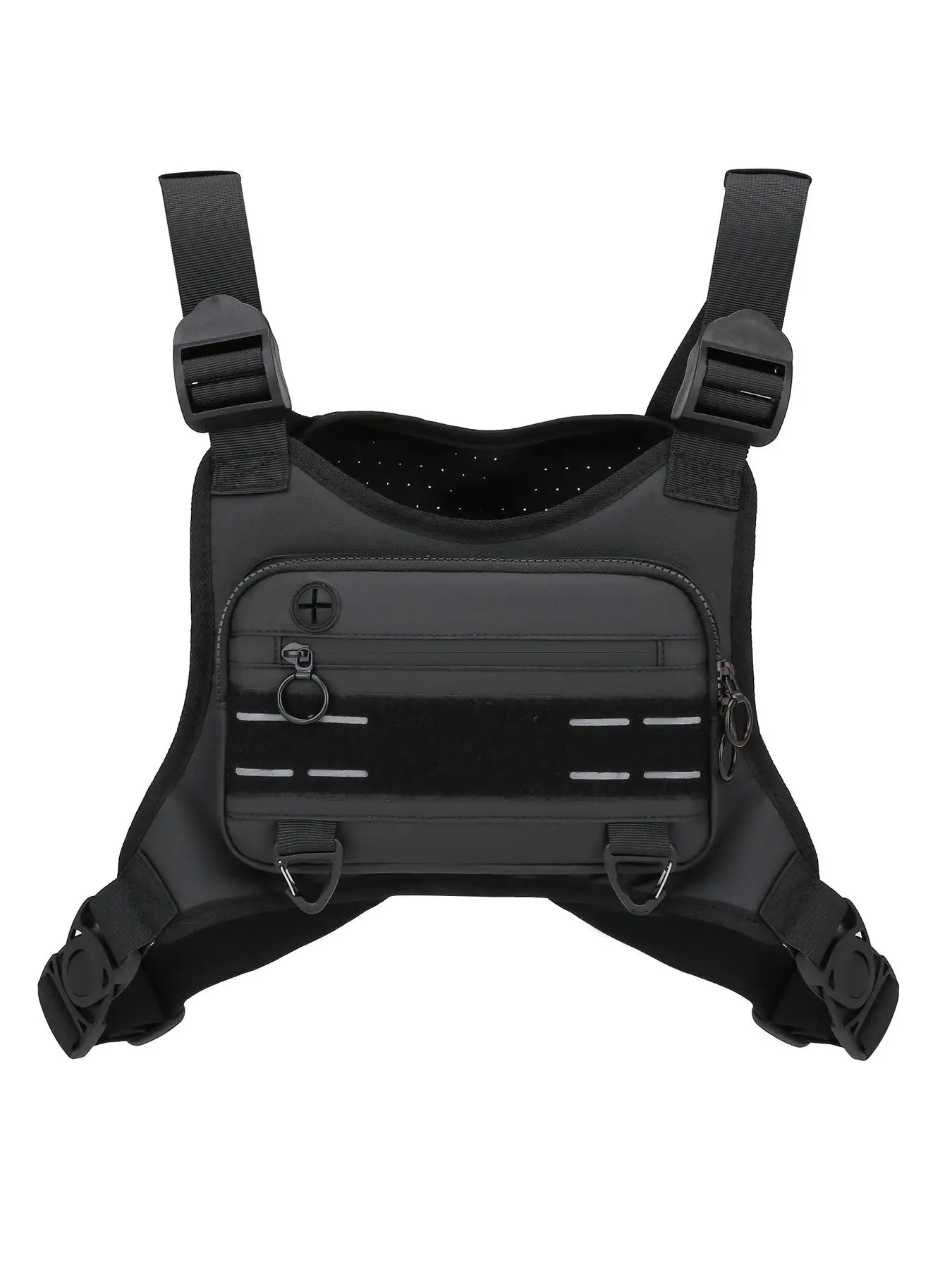 Outdoor Running Chest Bag, Lightweight Running Vest Rigs for Workouts Cycling Hiking, Water Resistant Sports Chest Pack for Men and Woman