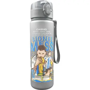 The Cartoon Water Bottle of the Goat Argentina Lionel (Black 560ML)- Healthy Safely Green OutStanding Come from the Water Lifestyle