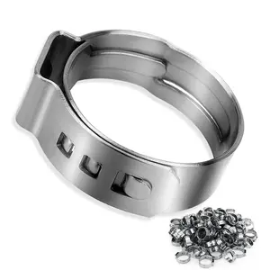 50 Pack 1/2 Inch PEX Cinch Clamps, Stainless Steel Rings Pinch Clamps for PEX Tubing Pipe Fitting Connections (1/2 Inch)