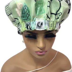 Cactus satin shower cap