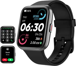 Smart Watch for Men/Women Android/iPhone/Samsung, Alexa Built-in, 1.8" Touch Screen Fitness Tracker with Answer/Make Calls, 3ATM Waterproof Heart Rate/Sleep/SpO2 Monitor, 120+ Sport Modes Workout Touchscreen Wearable Wearable