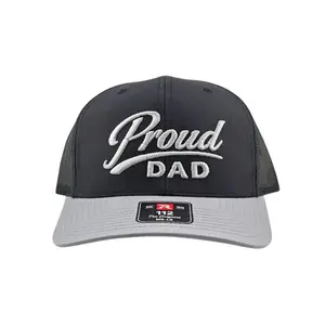 Proud Dad, Embroidered Richardson 112 Snapback Trucker Hat