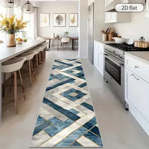 1pc of Golden Diamond Velvet Runner Rug, a Soft And Washable Mat That Is Anti-Slip, Ideal for Hotels, Shopping Malls, Bedrooms, Offices, Cafes, Restaurants, Living Rooms, And Outdoor Decorative Carpets