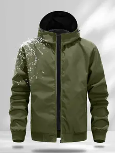 Men's Hooded Casual Long Sleeve High Performance Jacket, Durable Waterproof Design, Reliable Adventure Gear, Versatile Daily Wear, Easy Care Outdoor Coat