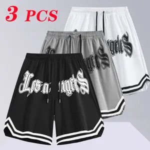 A men’s essential shorts—black short shorts for summer casual wear, stylish printed shorts suitable for street sports, everyday commuting, and home use.