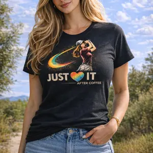 Just Love It Golf Tee Premium Cotton Heavyweight Oversized Funny Graphic T-Shirt for Women Sporty Streetwear Cute Golfer Shirt Summer Outfit Casual Daily Wear Gift for Her t shirts for summer t shirts y2k graphic t shirts