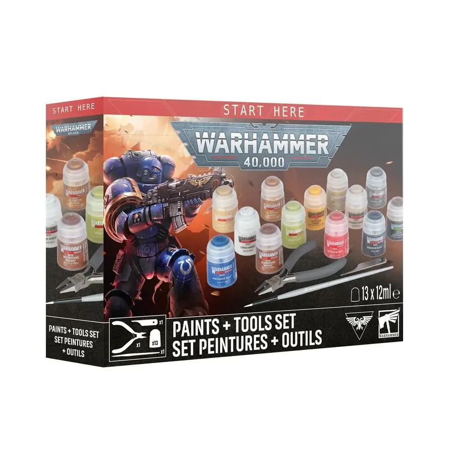 Warhammer 40k: Paint + Tools Set 11th Edition