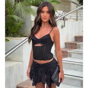 Bold Intentions Lace Detail Bustier Top