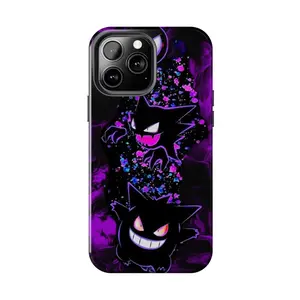 Vibrant Gengar Purple Shadow Monster Case for iPhone 17 - 11 Pro Max Plus Mini X XR XS 7 8 Plus or SAMSUNG GALAXY S25 - S21 Ultra Plus