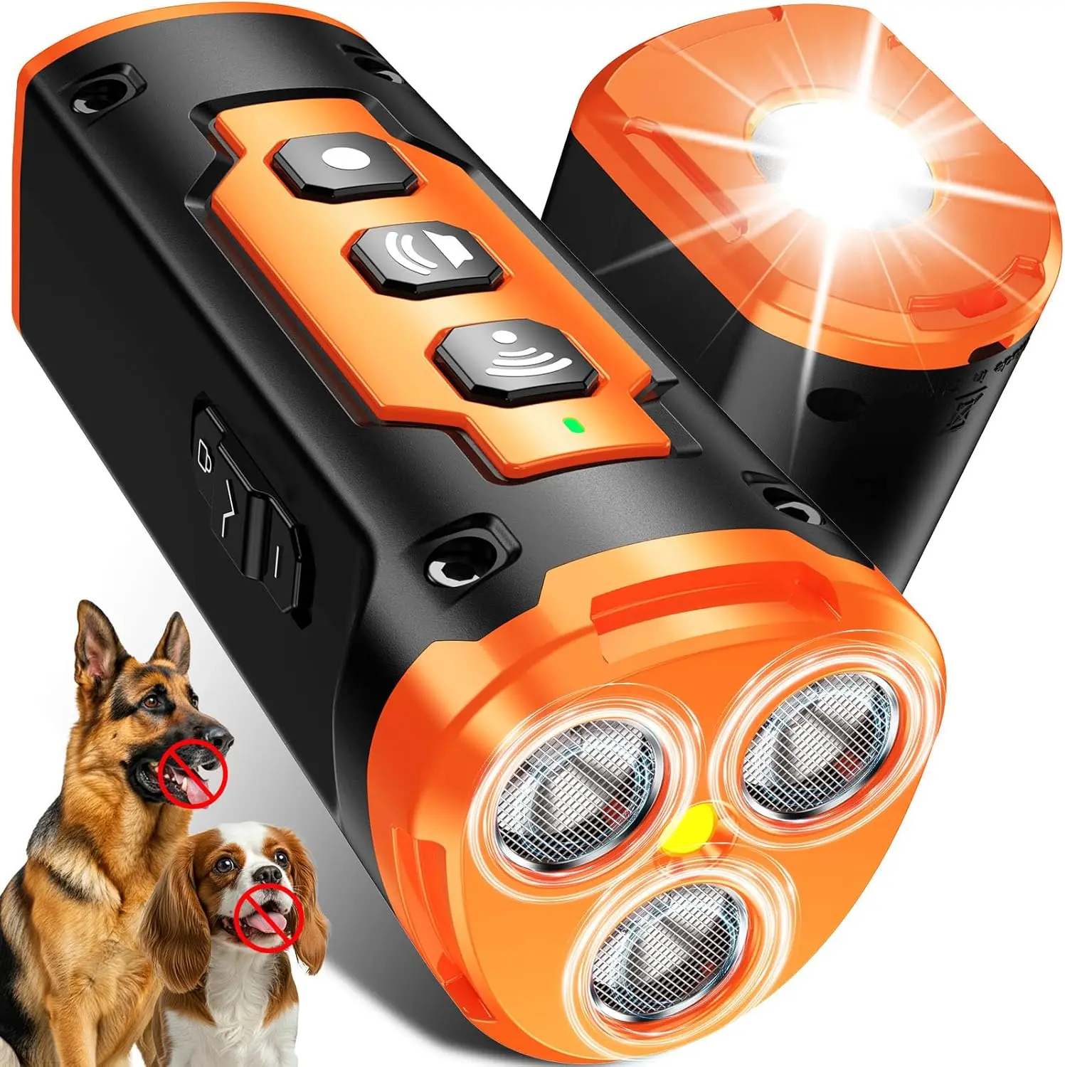 Ultrasonic Dog Bark Deterrent Rechargeable Anti Barking Trainer 50FT