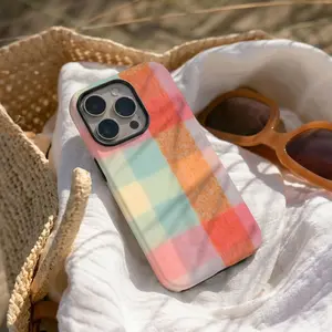 Colorful Plaid iPhone Case  Phone Case IP 17 16 15 14 13 12 Pro Max X
