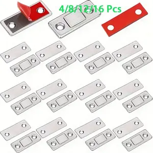 Magnetic Cabinet Lock Set, Ultra-Thin Magnetic Door Locks, Strong Adhesive Drawer Magnets, Ideal for Kitchen Cupboard Drawers, Door Hardware
