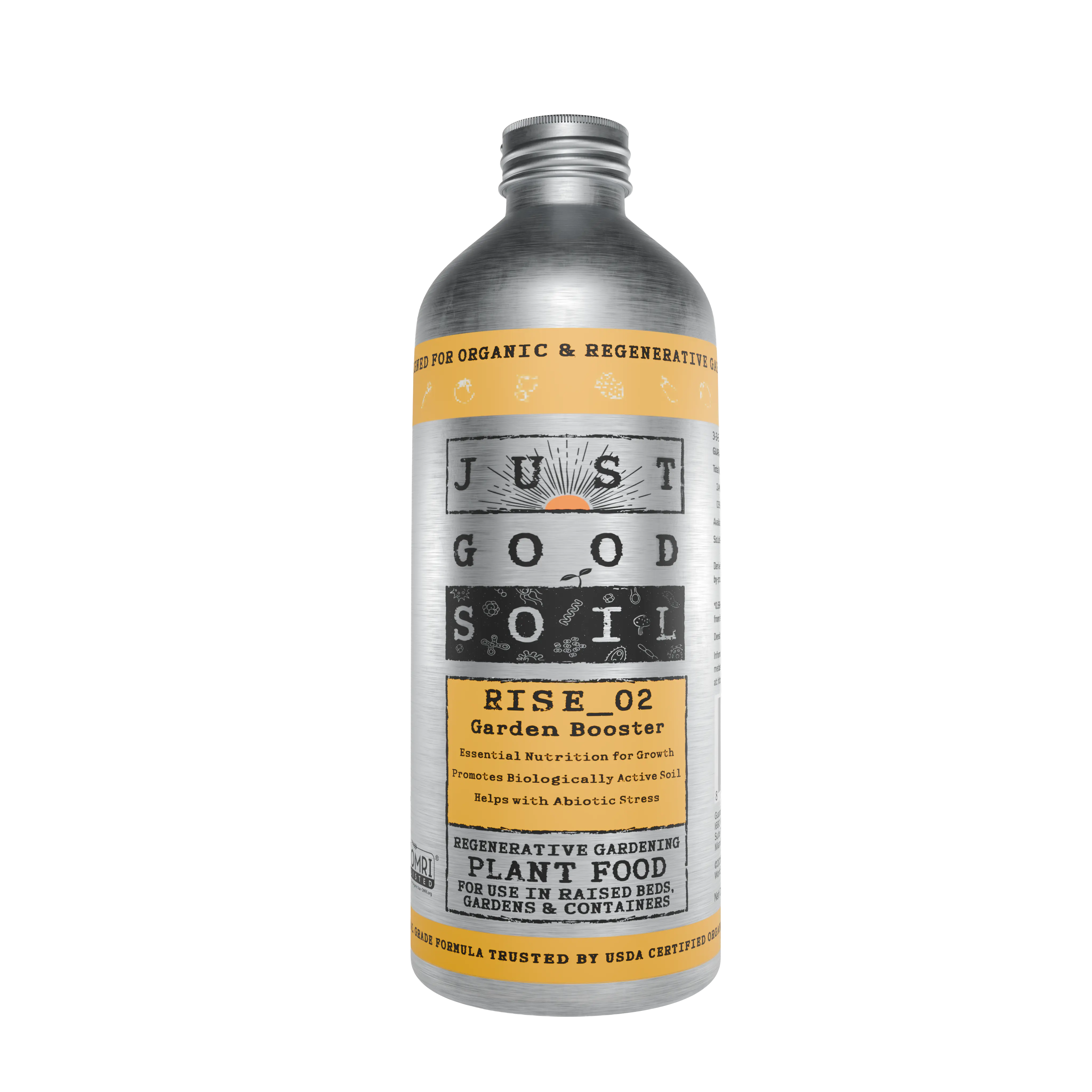 Rise_02 Garden Booster - 16oz | Organic Liquid Fertilizer - Nutrient-Rich Plant Food for Enhanced Growth - Home & Outdoor Gardening Essentials