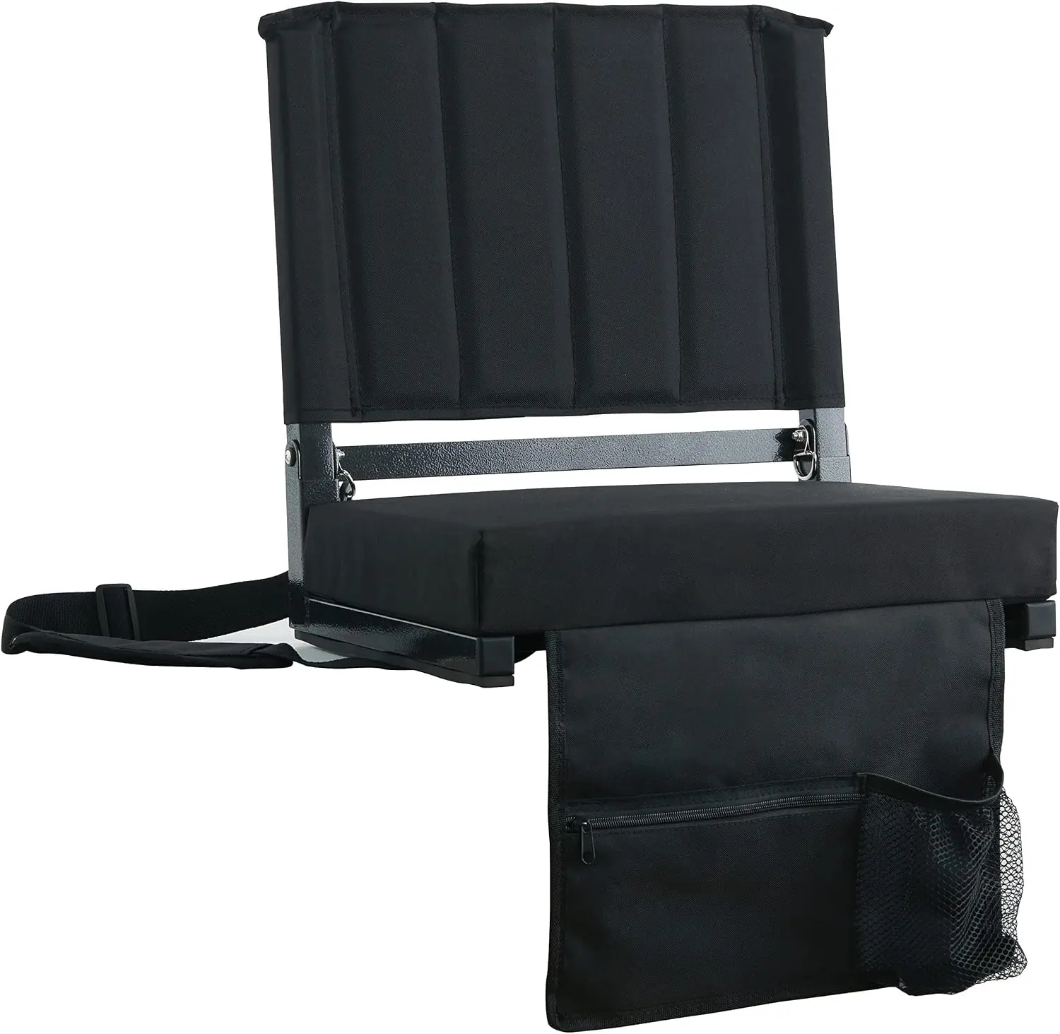 Unisex Thick Padded Stadium Bleacher Seats with Back Support, Cushion, and Shoulder Strap for Sports & Outdoor Camping Furniture Use