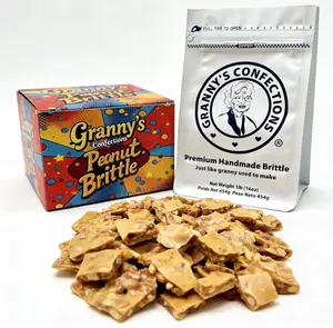 Granny's Confections Old-Fashioned Peanut Brittle, 16oz (454g) Box – Premium Gourmet Candy
