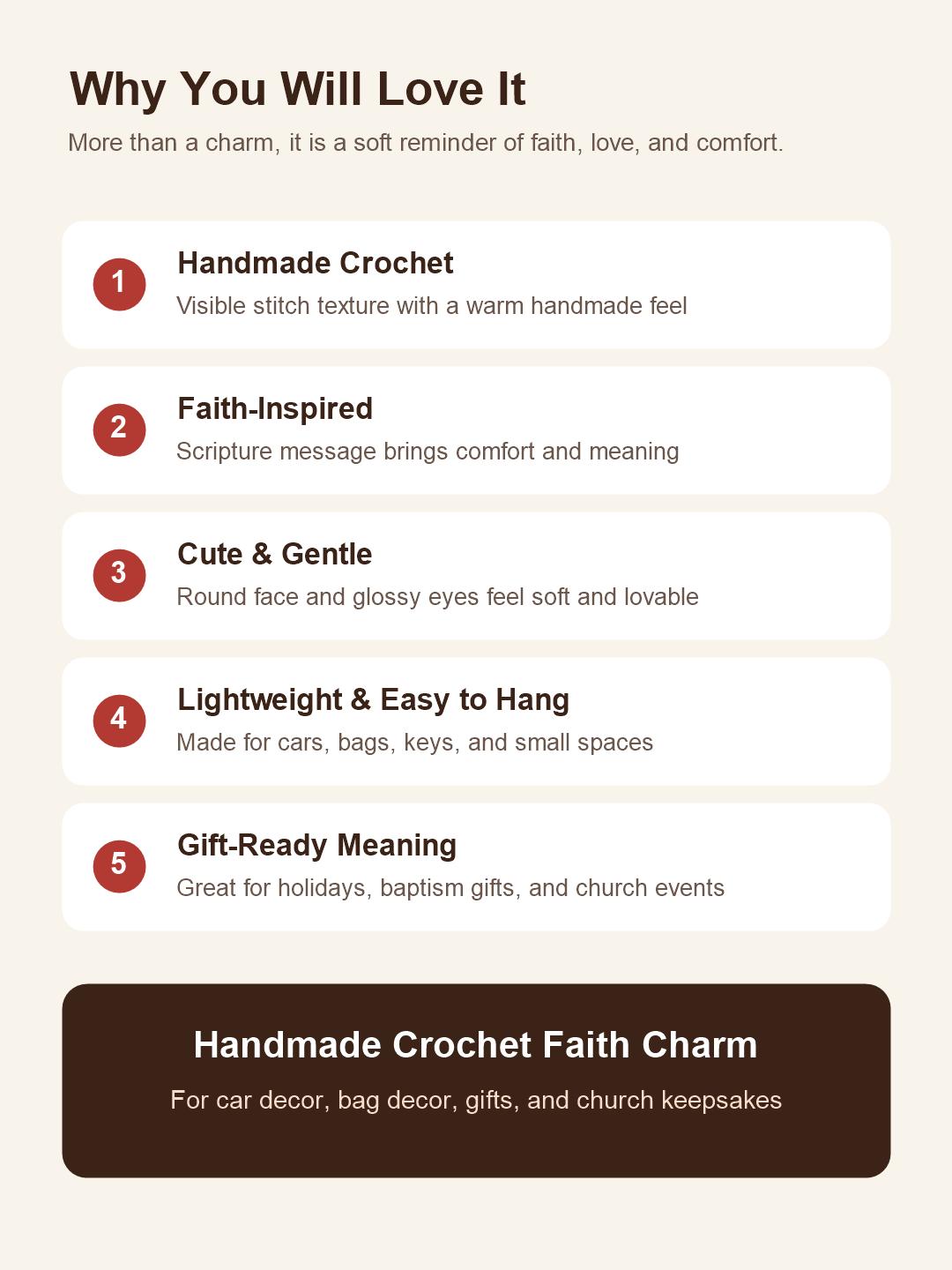 Handmade Yarn Crochet Jesus Doll - Handmade Faith Gift, Baptism Gift Ready, Nephew Christian Present, Car Charm Reminder, Dashboard Decoration, Religious Keychain Accessory