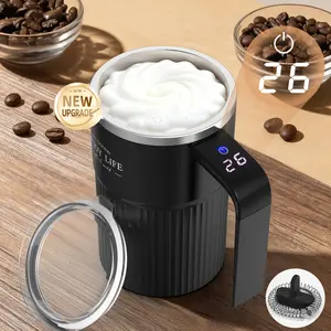 Automatic Magnetic Self-Stirring Coffee Mug — Magnetic Stirring Cup, Upgraded Frothing Version with LCD Temperature Display; Ideal for Coffee, Milk Tea, Hot Chocolate, and Protein Powder; The Perfect Gift