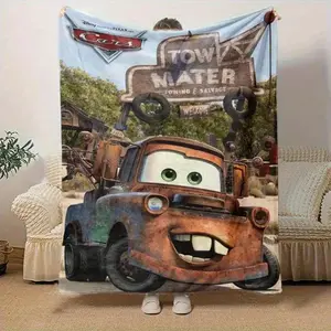 Cars Tow Mater Towing & Salvage Welcome Sign Blanket - Soft Flannel Throw for Couch, Bed, or Car Seat, Perfect Gift for Friends and Family, Travel, Camping, Office Naps, All-Season Cartoon Design, Car Accessories 60*80,30*40(baby ),40*50(kids),50*60 