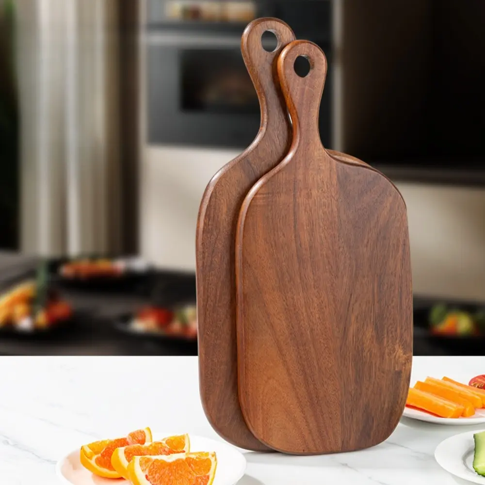 Wooden Cooking Cutting Board, Durable Chopping Board, Wooden Cutting Boards, Cutting Boards For Kitchen, 1 Count Fruit & Vegetable Chopping Board, Food Serving Tray, Kitchen Gadgets, Kitchen Accessories, Kitchenware, Home Kitchen Items
