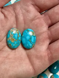 Sonoran turquoise stabilized oval cabochons