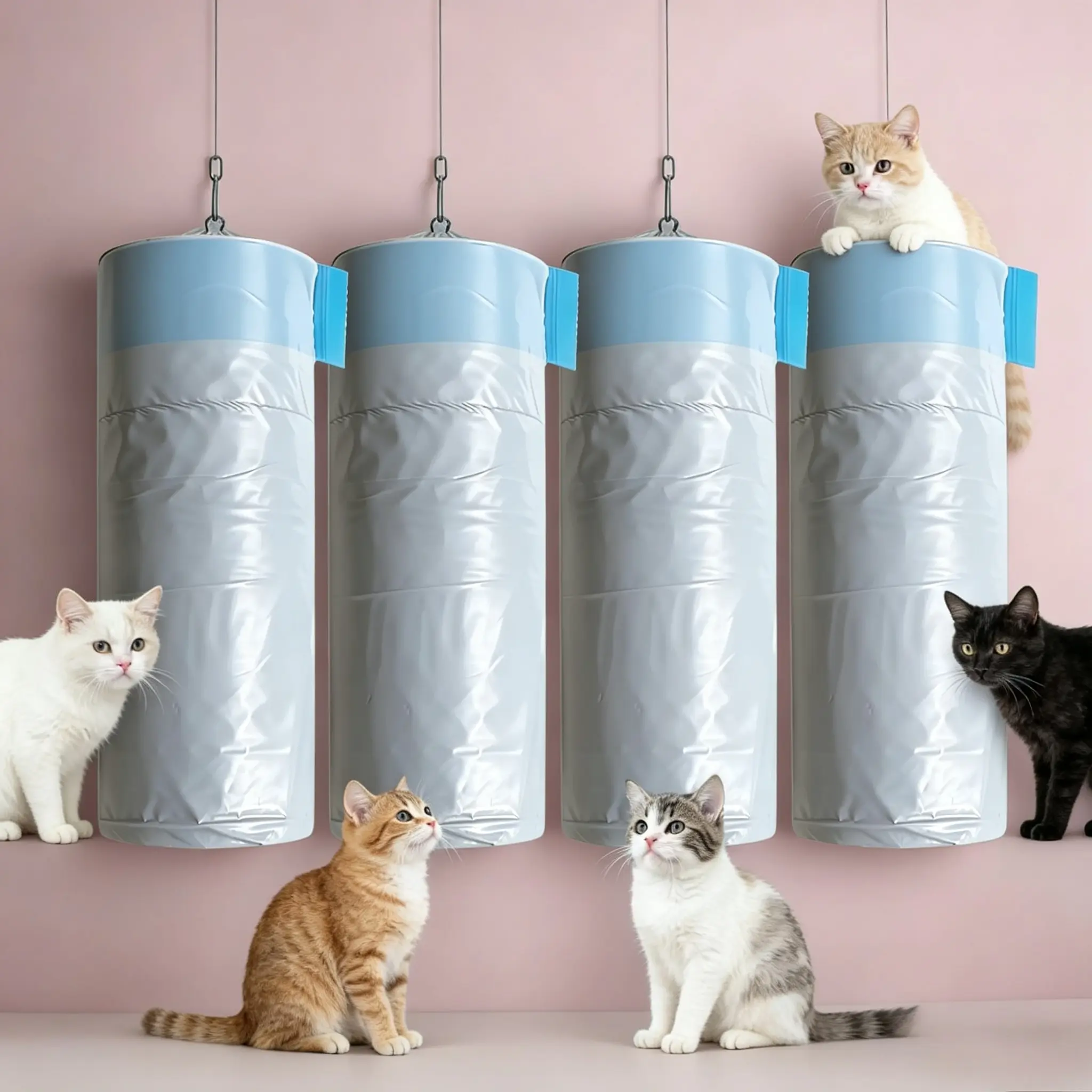 Automatic Cat Litter Box Liners Bags, Dust-Containing Refills for Reducing Litter Box Stress