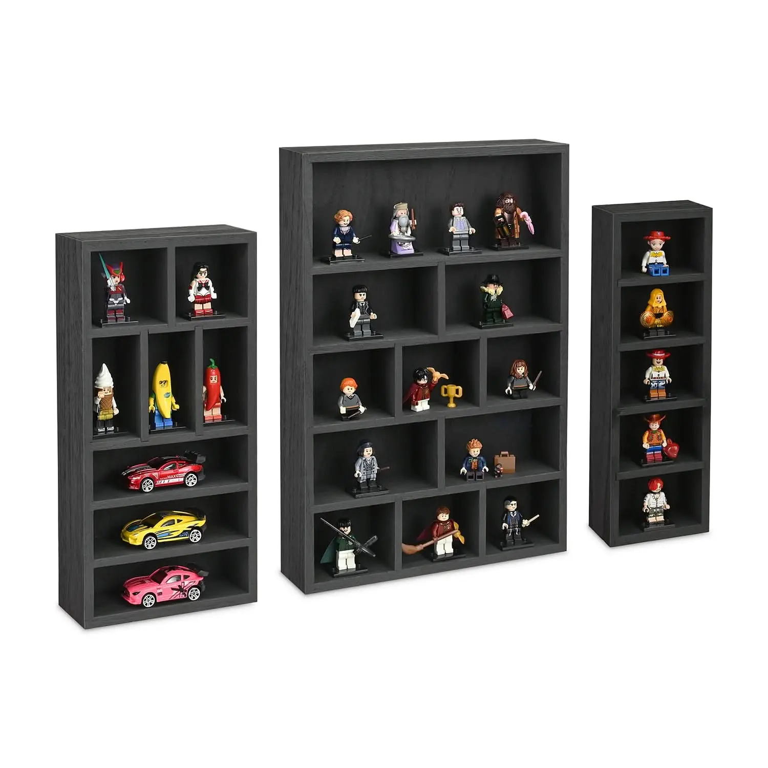 #WD5783 3-Pc Wooden Shadow Box Shelf for Collectibles