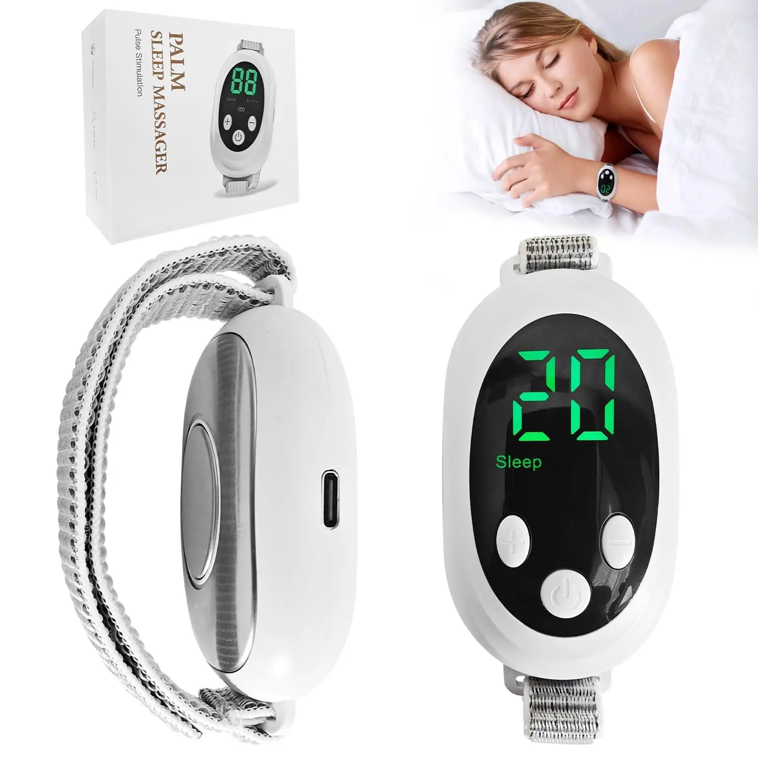 Handheld Sleep Aid Device, Insomnia Relief Anxiety, Help Sleep, Promotes Rest, USB Rechargeable, Portable Wellness Device for Adults & Kids