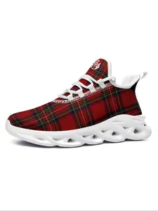 Scottish Casual Sneakers for Women, Stylish Scotland Flag Series, Classic Tartan Design for Daily Wear, Comfortable All Seasons Footwear