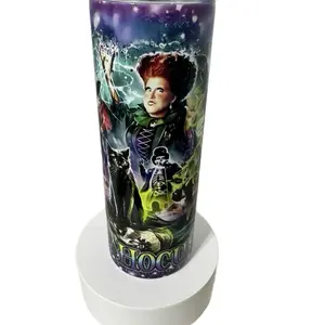 Witches Brew-HP-Halloween 20oz Tumbler with Sanderson Sisters and Black Cat