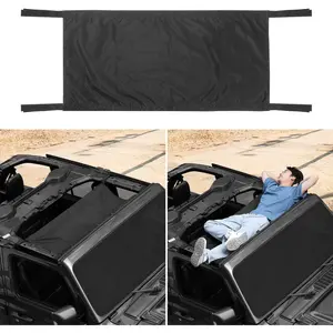 for Jeep Wrangler Roof Hammock Top Net, Camping Accessories for Jeep Wrangler TJ JK JL Gladiator JT Black