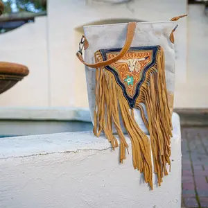 The Boss Baddie x Western Baddie Exclusive Cowhide Fringe Western Purse