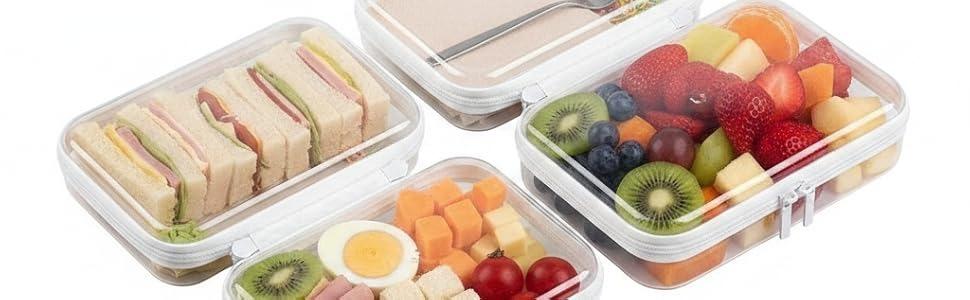 3/6 PCS Clear Hard Shell Zipper Case, PET Travel Organizer Box, Transparent Storage Case for Cosmetics Toiletries, Toy Container for Home, Office, Stationery,2L+2M+2S, Accessories Box, Compartment Box