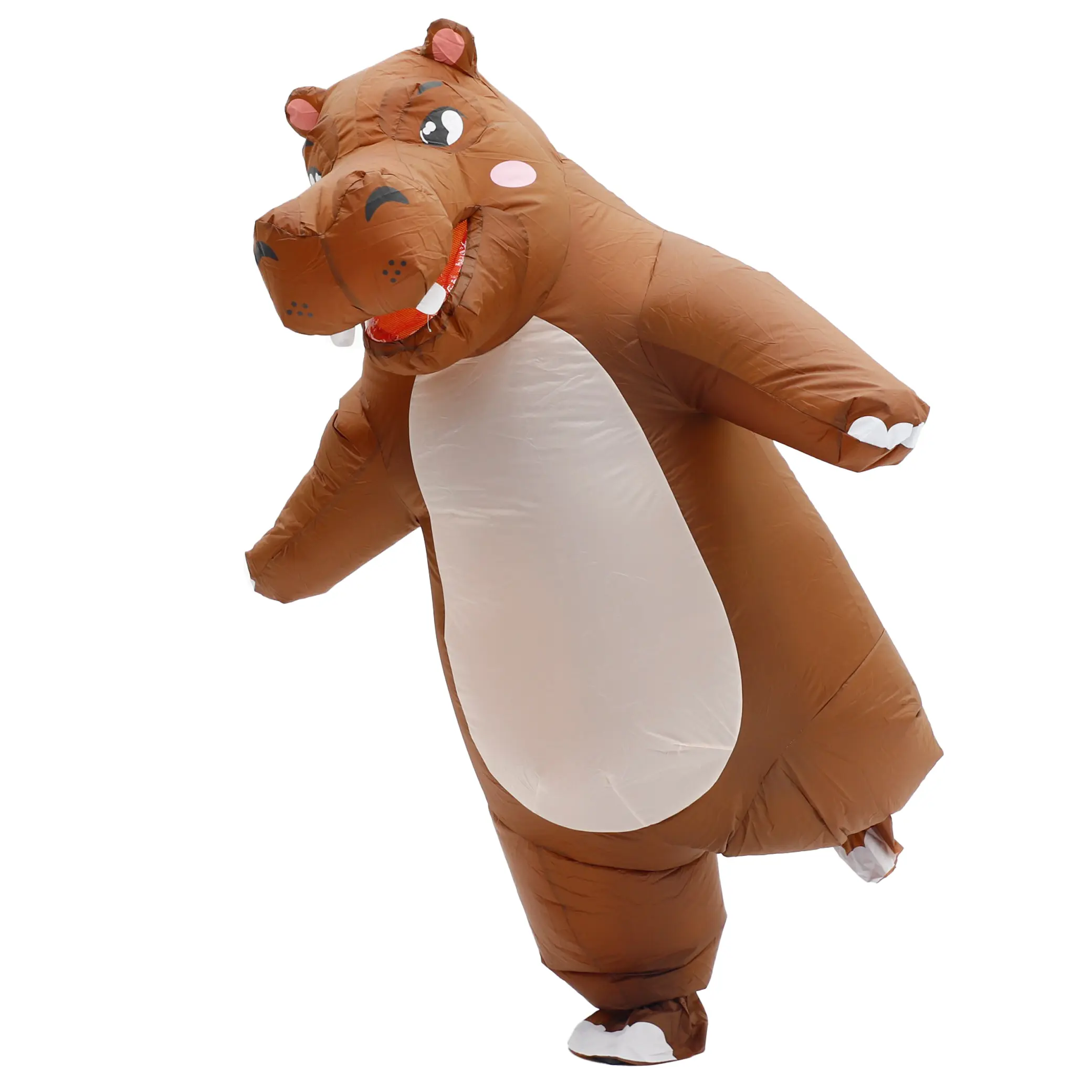 Adult Inflatable Hippo Costume, Funny Blow Up Full Body Animal Suit for Halloween, Cosplay & Party