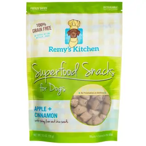 Apple Cinnamon Superfood Snacks for Dogs Freeze dried Treats, 3.5oz