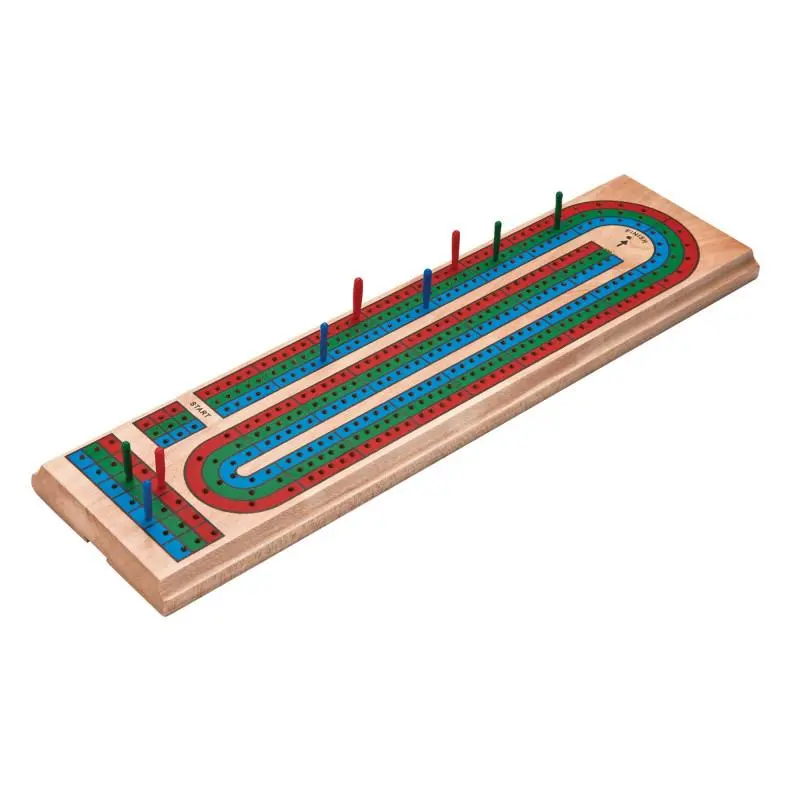 Mainstreet Classics Wooden Barony Cribbage Board, Solid Pine Wooden Board Games, Ages 12+, Ideal for Traditional Game Play