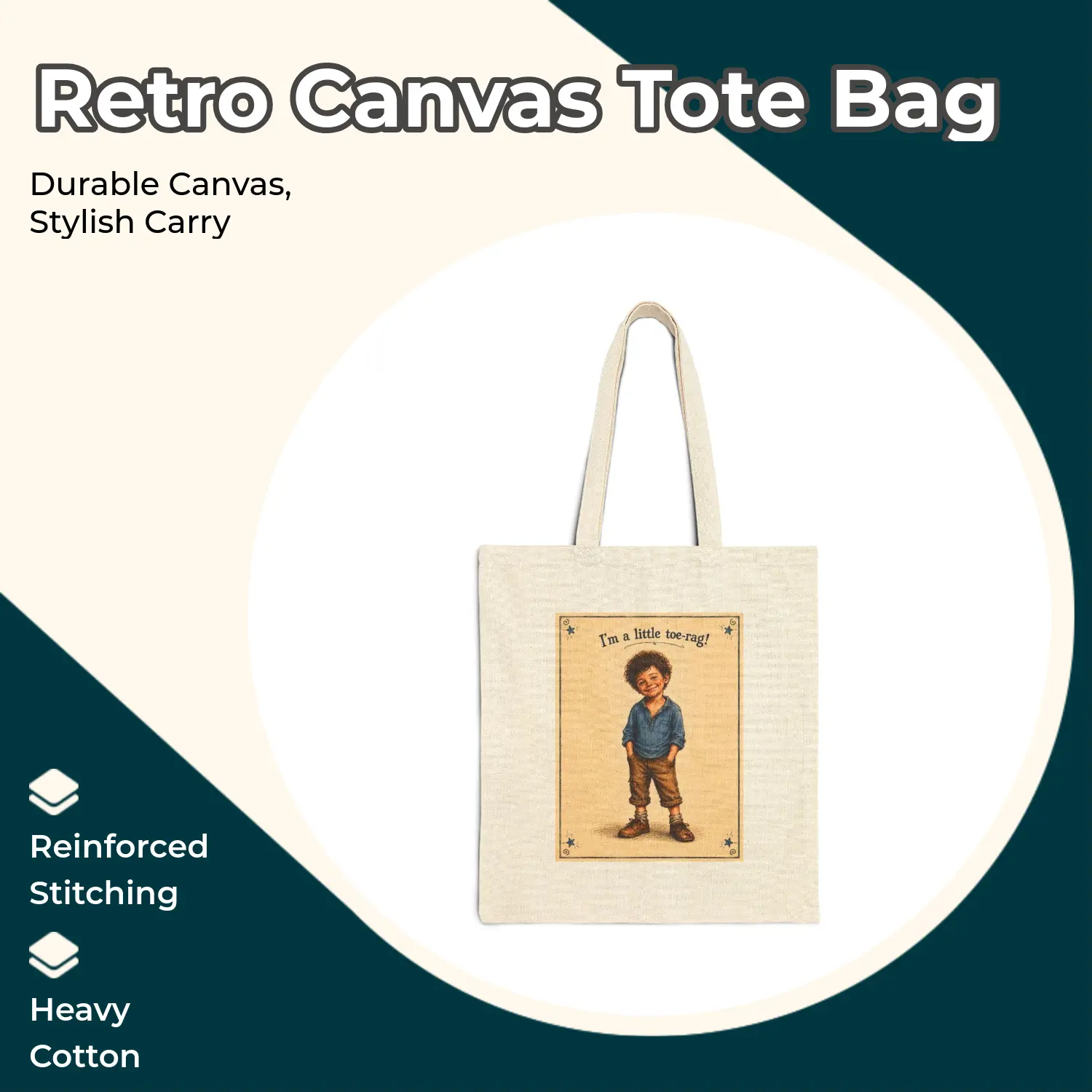 I'm a little Toe-Rag! Bag | Retro Child Character, Nostalgic Artwork