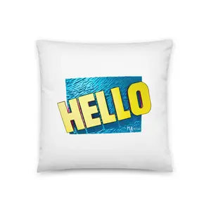 HELLO Basic Pillow – Cozy Decorative Accent – Fun Typography Home Decor