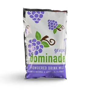 Dominade Bulk Grape Powdered Tart Drink Mix | 3x Huge 21.6 Oz Pouches (90 Servings)