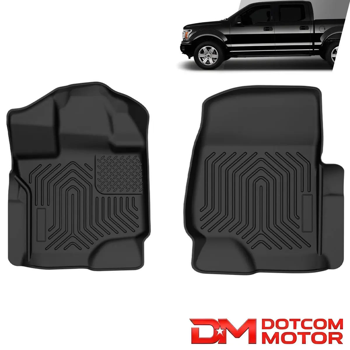 All Weather TPE Floor Mats Liners Fit For 15-26 Super Crew Cab Ford F-150