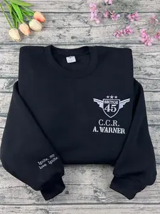 Shatter Me Sector 45 Embroidered Sweatshirt, Aaron Warner Crewneck Shirt, Bookish Embroidery, Dystopian Fantasy Merch, Reader Gift