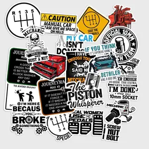 Sticker Pack 20 pcs Auto Mechanic Stickers, Wrench Gear Trade Vinyl Decals